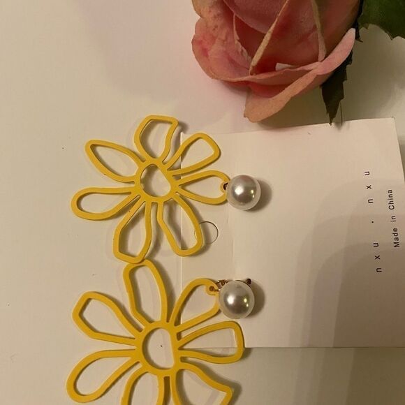Thank you Floral Drop earrings 1 pear - Picture 2 of 3